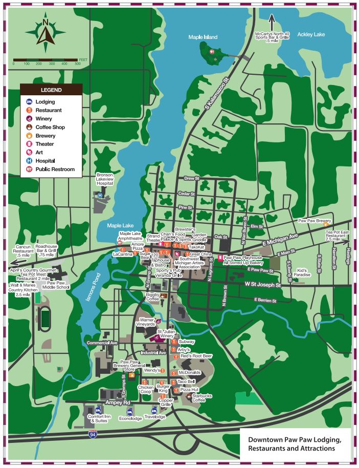 Village Map Paw Paw Downtown Development Authority