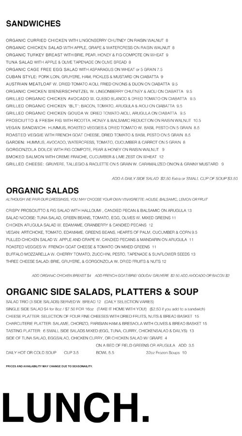 Art of the Menu Food+Lab