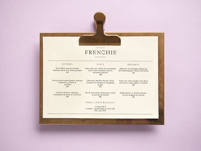 Art of the Menu Frenchie