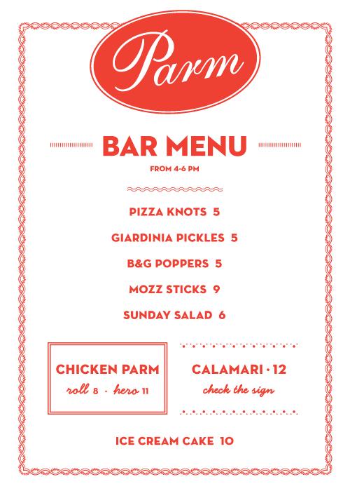 Art of the Menu Parm