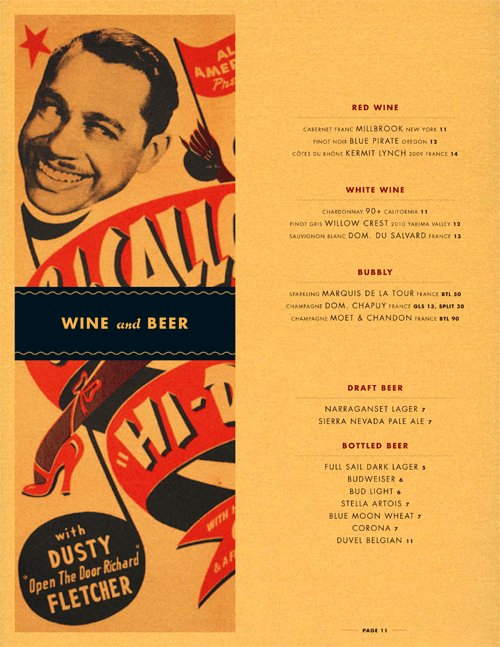 Art of the Menu The Rum House