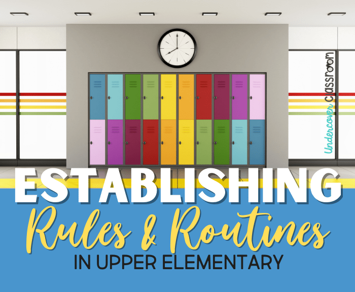 Establishing Rules and Routines in your Elementary Classroom