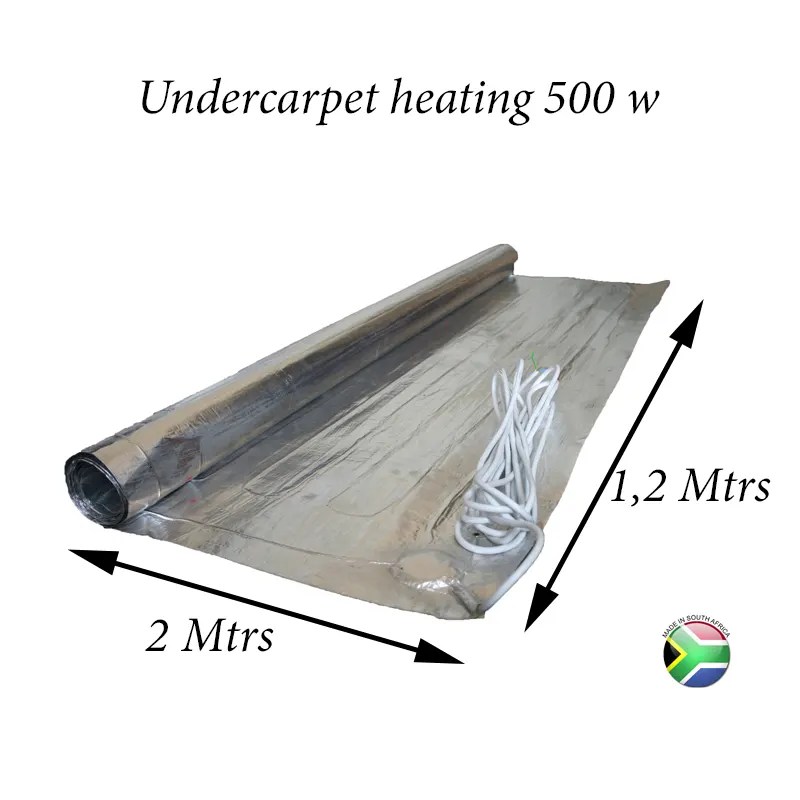 Under Carpet Heating 500 W 2Mtrs X 1,2Mtrs Best Price SA