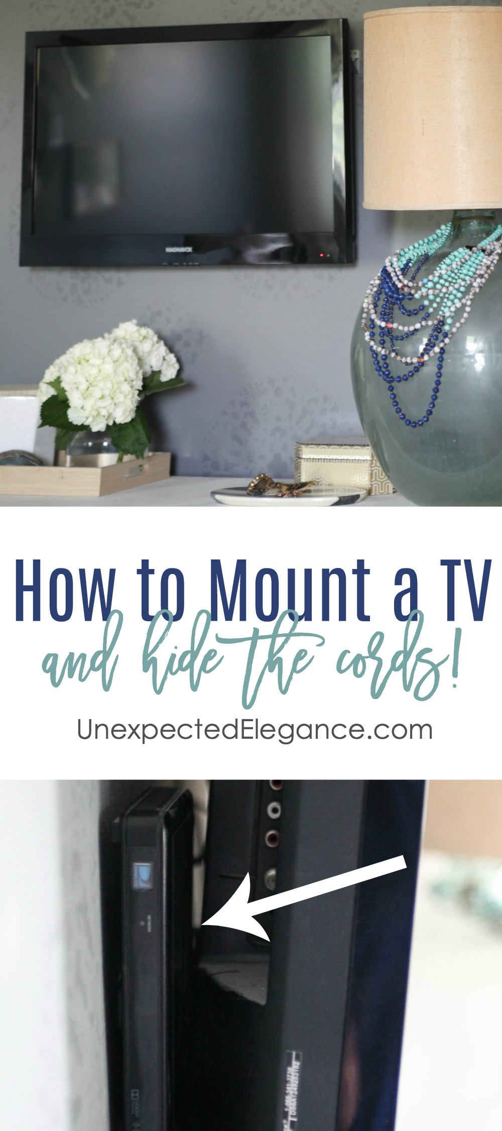 How to Mount a T.V. and Hide the Cords!