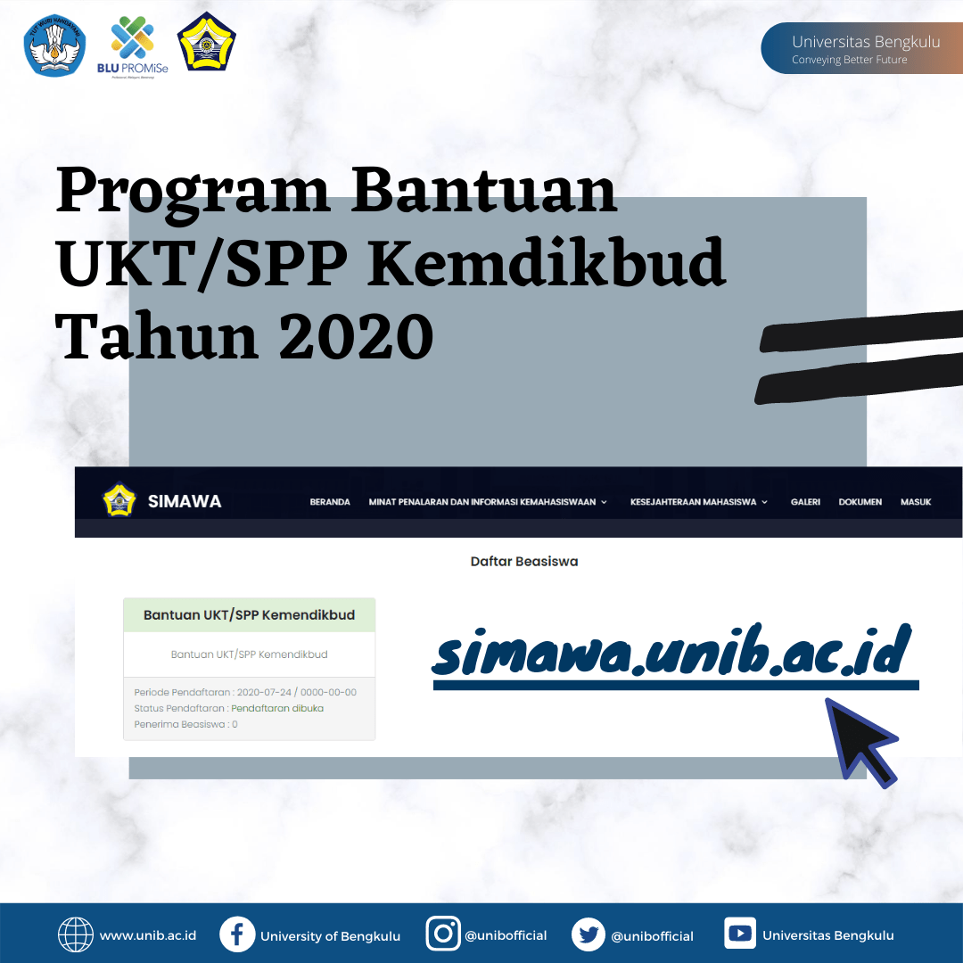 Program Bantuan UKT/SPP Kemdikbud Tahun 2020 UNIVERSITAS BENGKULU