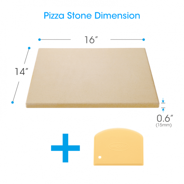 Unicook 16 Inch Rectangular Pizza Stone Unicook