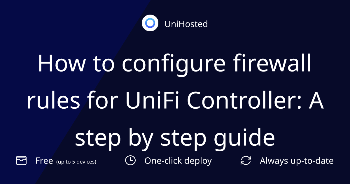 How to configure firewall rules for UniFi Controller