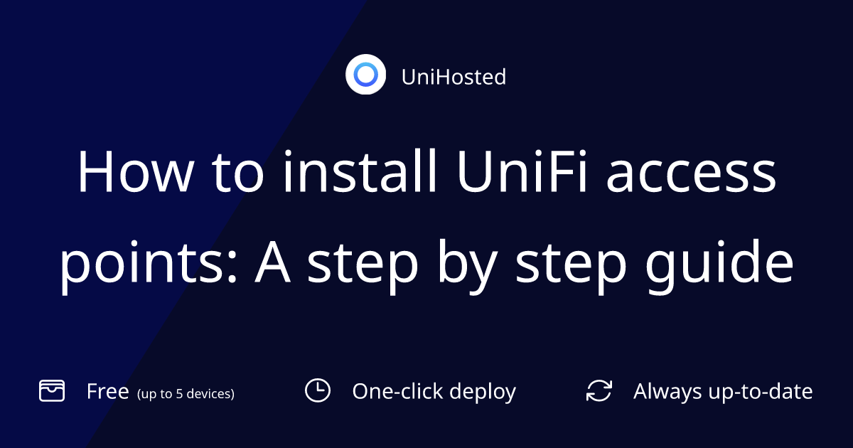 How to install UniFi access points?