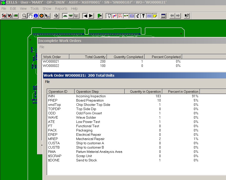 Manufacturing Execution System MES product and job tracking software