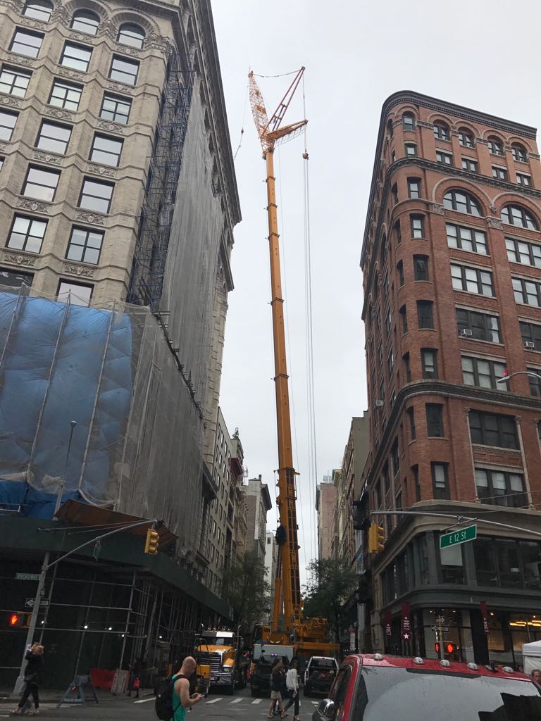 Project at 817 Broadway in New York City United Crane and Rigging