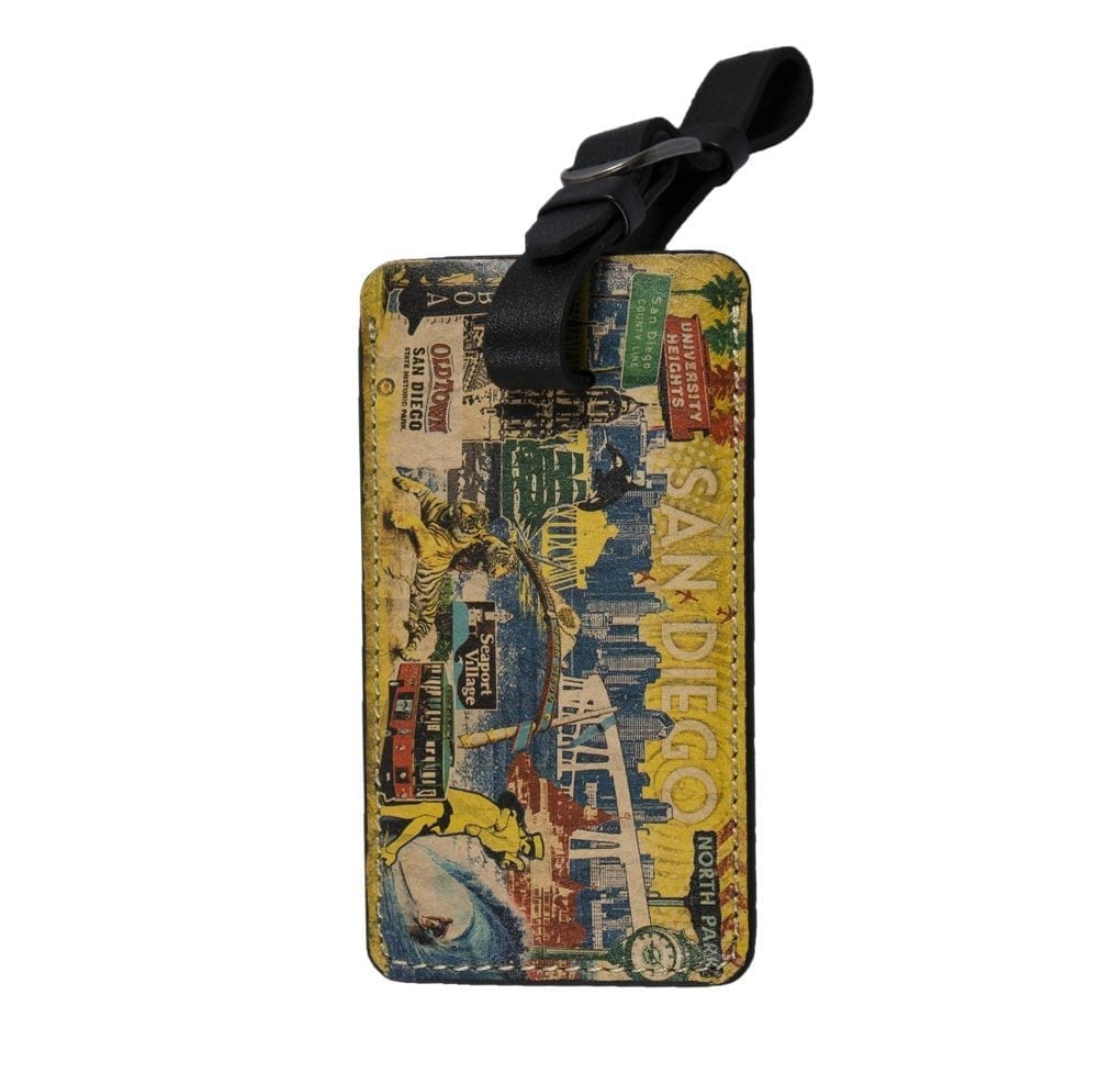 San Diego Collage Luggage Tag United Streets of Art