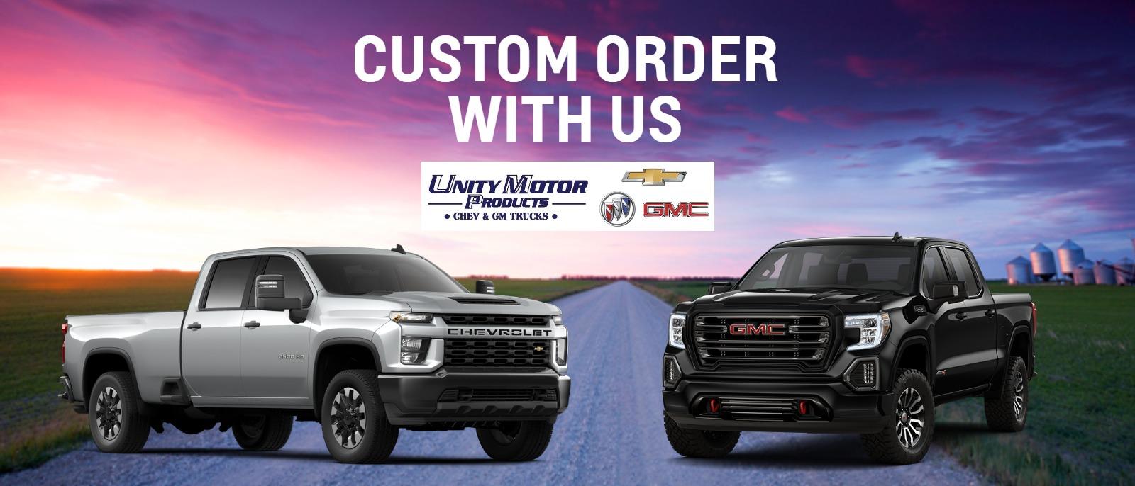 Custom Order With Us Unity Motor Products in Saskatchewan