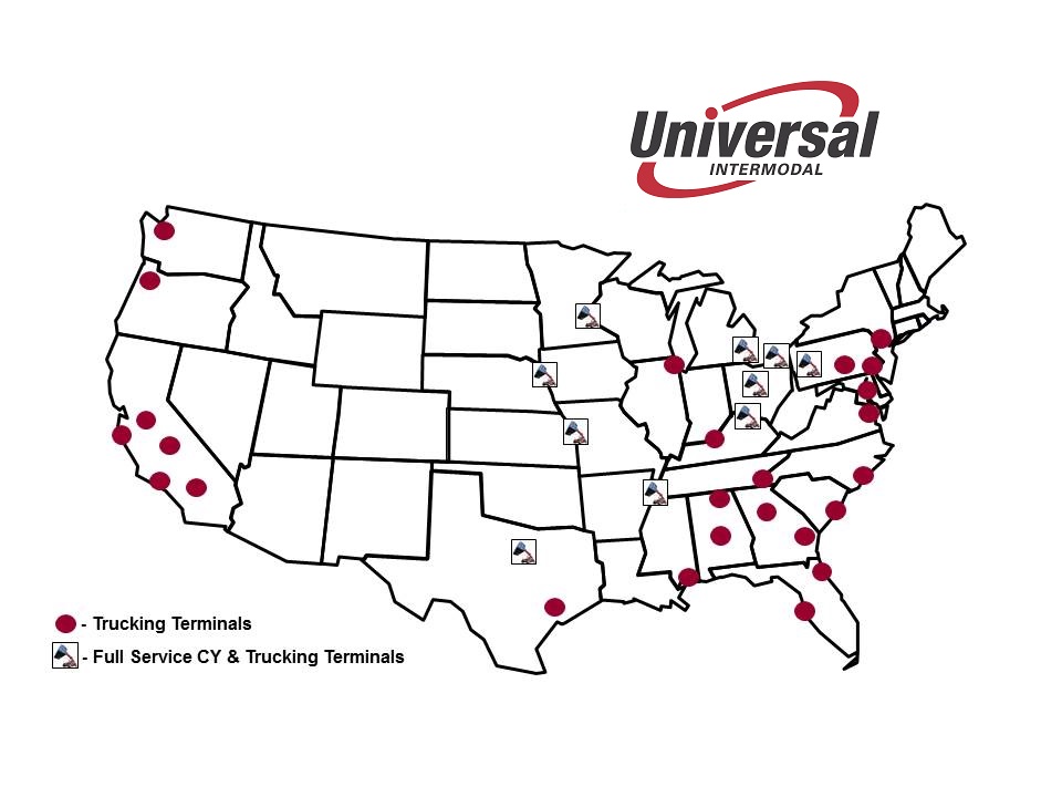 Service Locations Universal Intermodal
