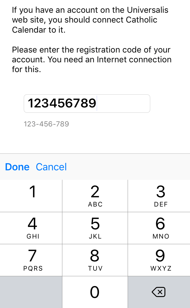 iOS registration code