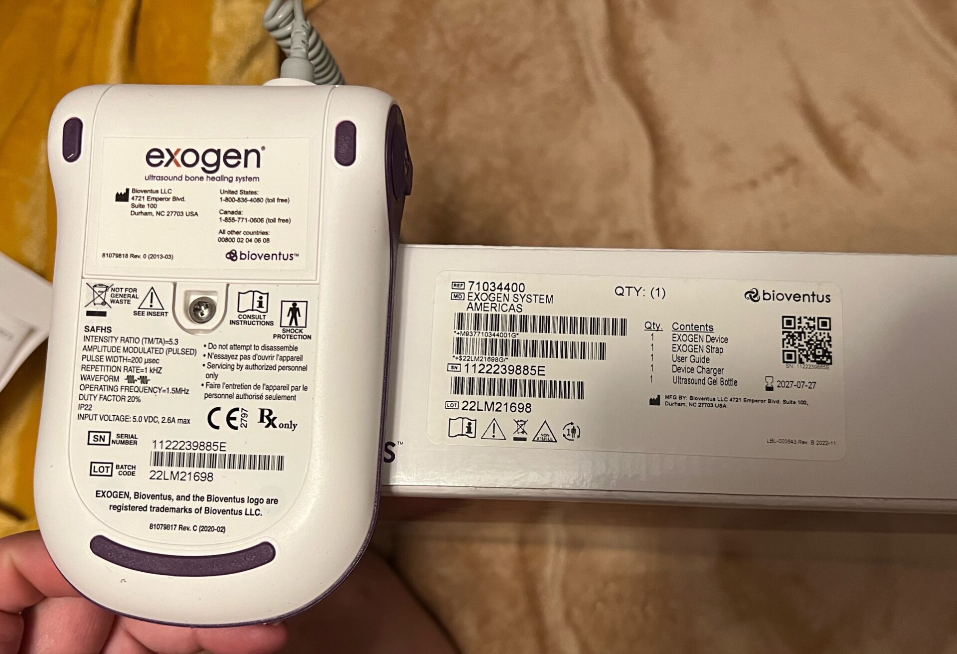 Exogen Ultrasound Bone Healing System Universal Machinery Inc
