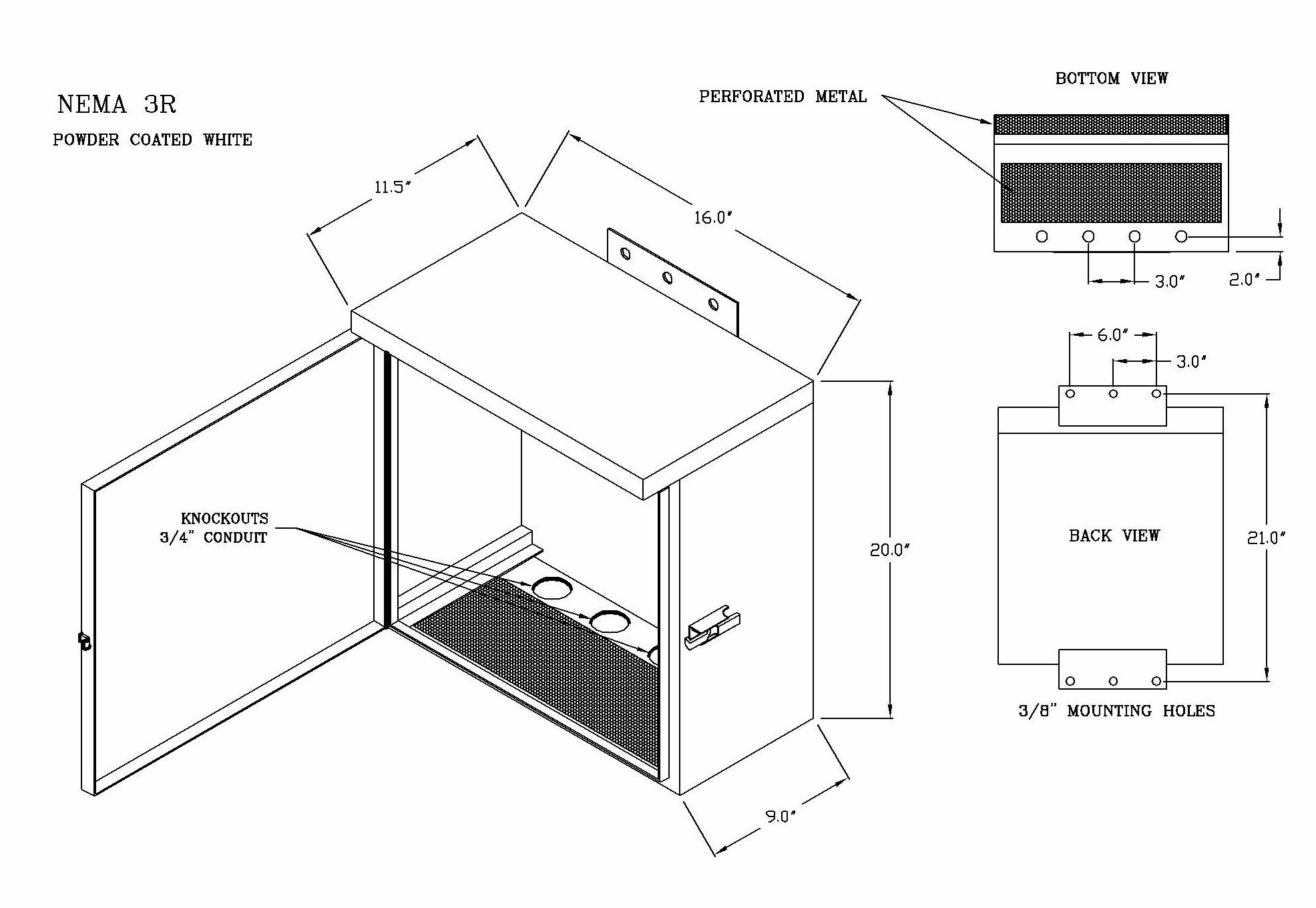 Air Cooled Gas Station Dimensions