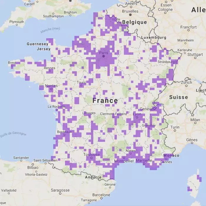 Déploiement 4G Carte Découvrez les cartes Sensorly qui montrent un déploiement très rapide