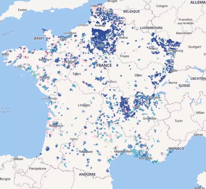 Carte Arcep Déploiement Fibre Déploiement de la fibre L’Arcep met à jour sa carte interactive