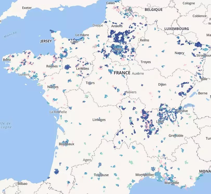 Déploiement Fibre Orange Carte Détail du nouvel accord SFROrange sur le partage du déploiement fibre