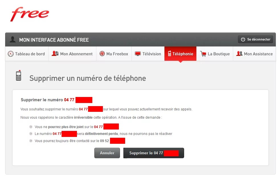 Assistance Free Gérer mon abonnement Freebox