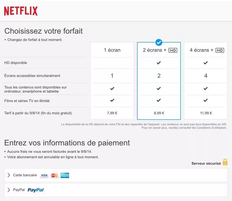 Netflix les 3 offres et les tarifs pour la France se