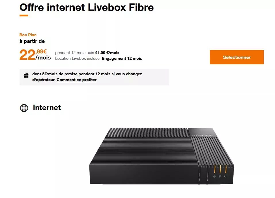 Orange propose désormais sa Livebox 5 dans toutes ses offres fibre