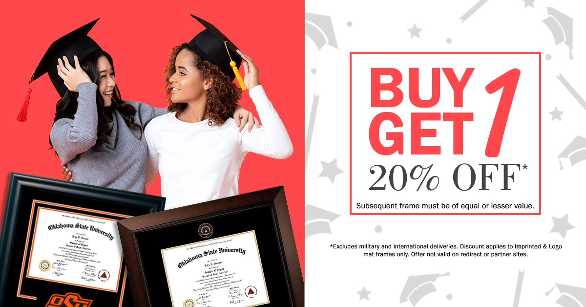 Buy One and Get 20 Off on Your Second Diploma Frame Purchase