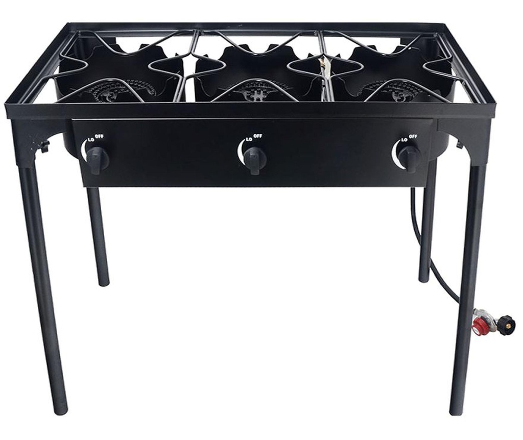 [6013] 3 Burner Propane Camp Stove w/ Stand & 1.5m Tube (1 pcs/ctn