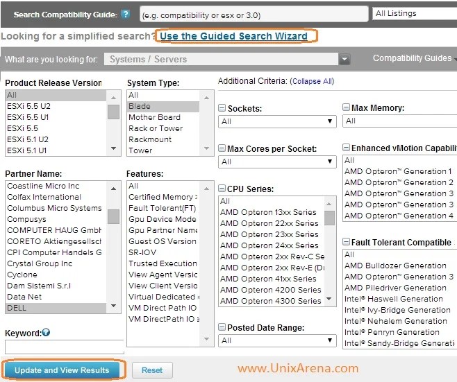 VMware Hardware Compatibility Guide UnixArena