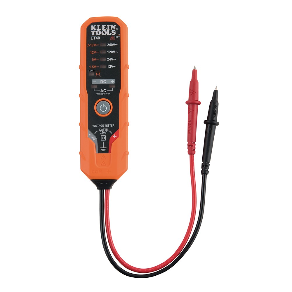 Klein® Tools ET40 Electronic AC/DC Voltage Tester UNIX