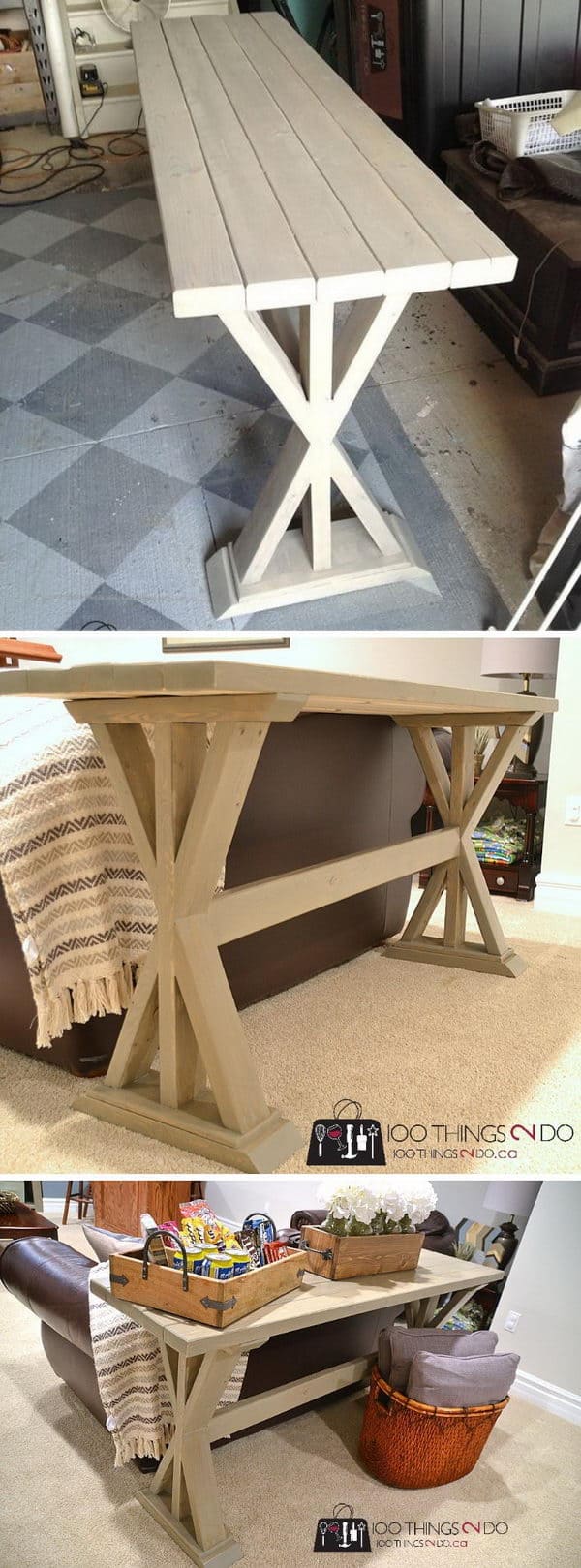 22 DIY Sofa Table Ideas Creative and Practical Designs for Your Living