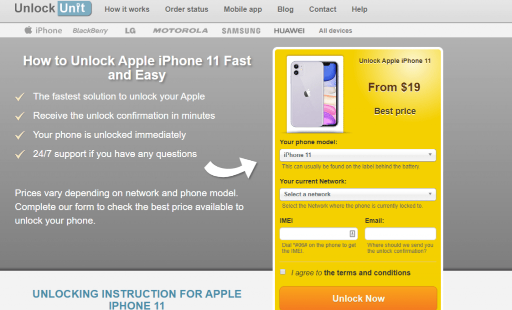 How to Unlock iPhone 11 using Unlocking Instructions UnlockUnit