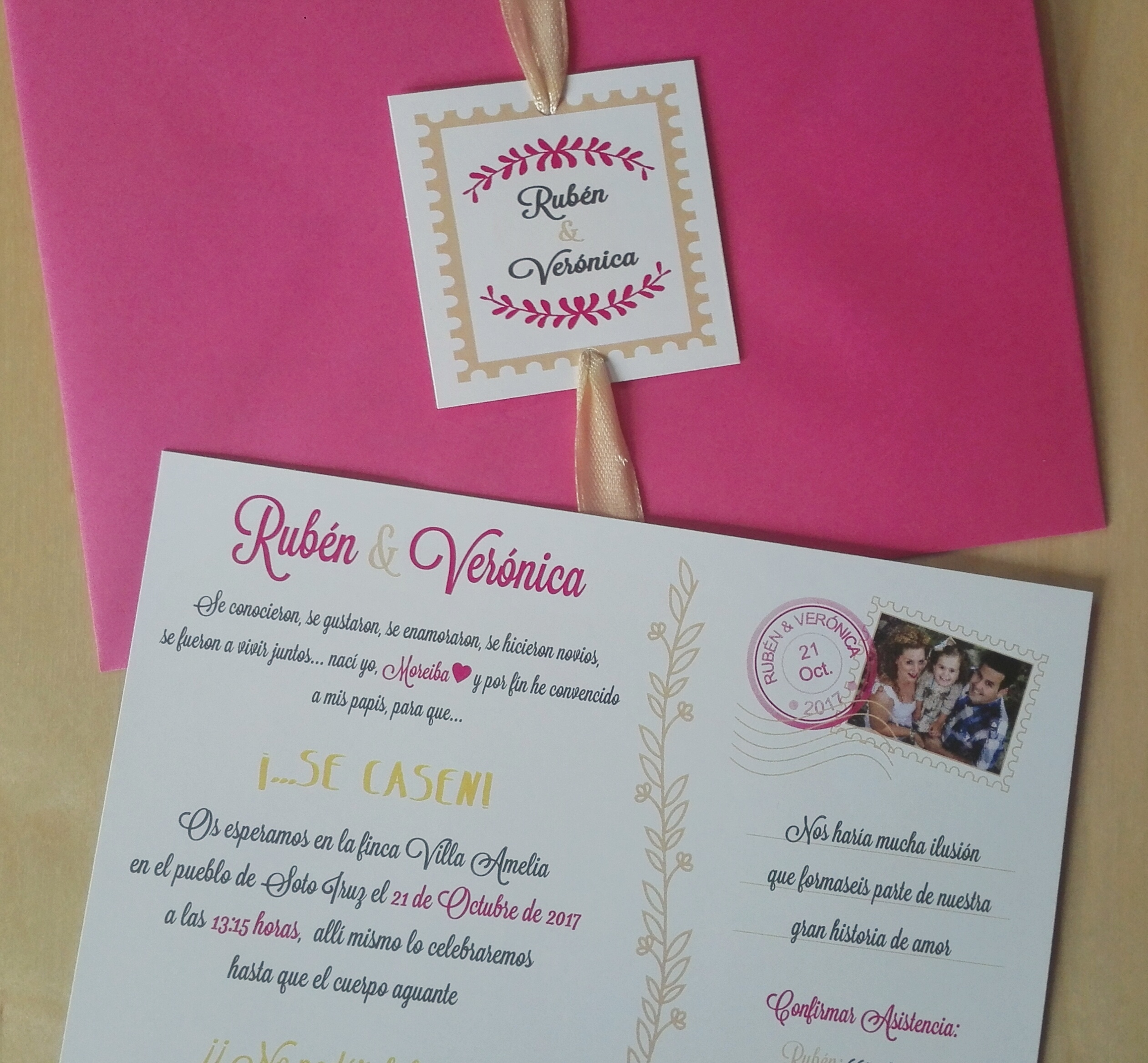 Invitación de boda “Postal” UN LUGAR PARA CREAR