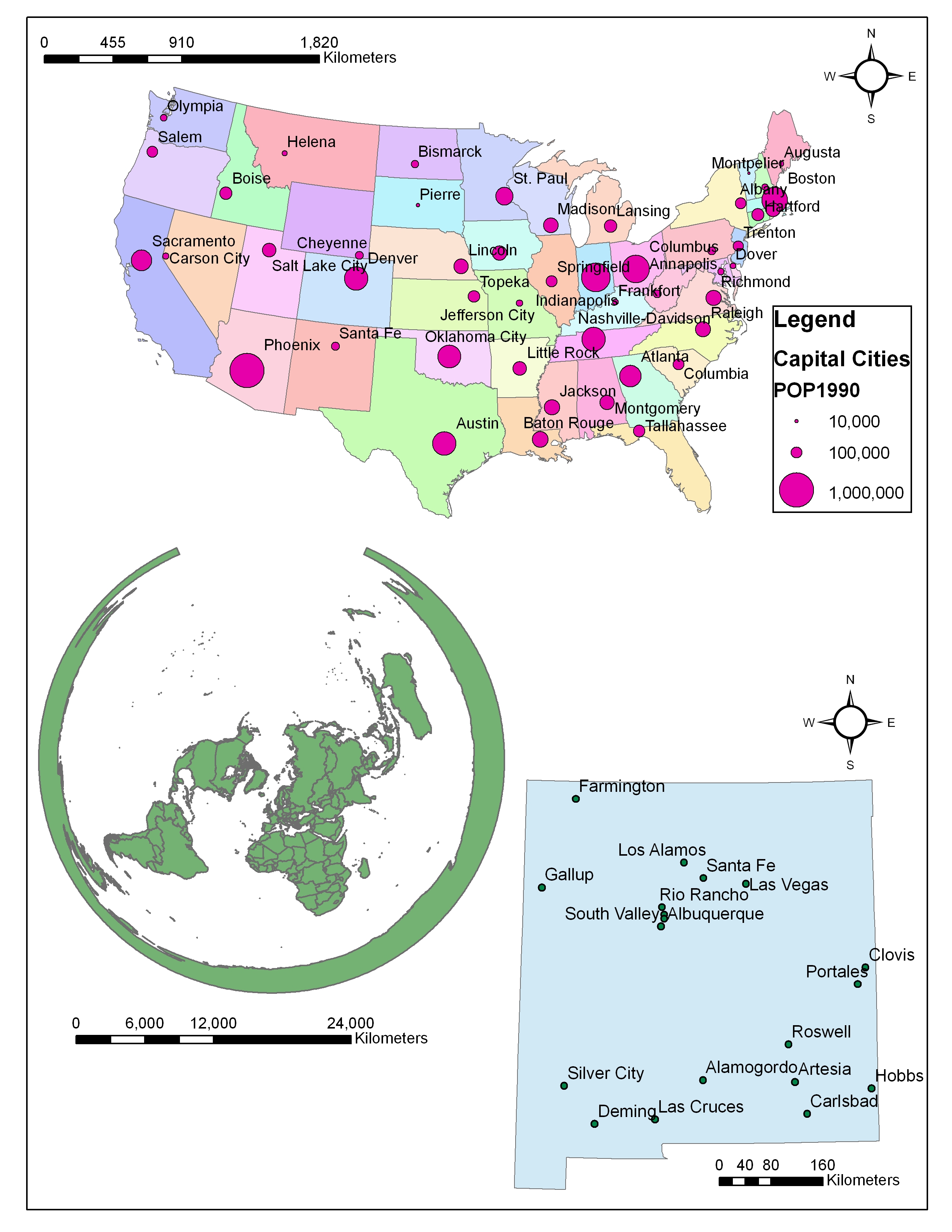 Which projection is best for mapping the contiguous.