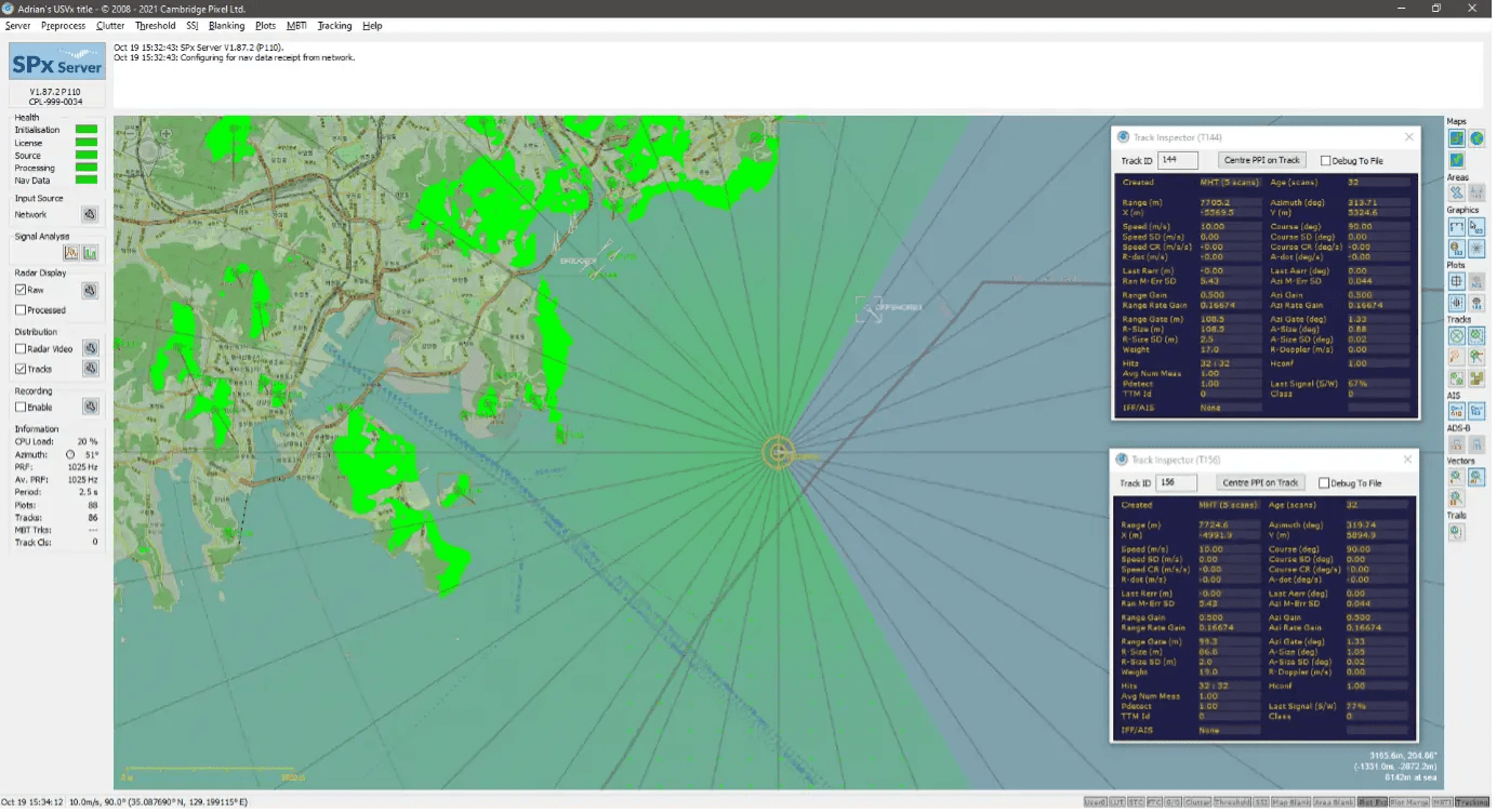 SPx Tracking Server Radar processing & target tracking software for USVs