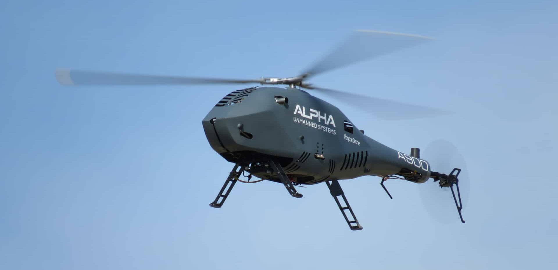 Alpha 900 Helicopter UAV for maritime ISR Missions
