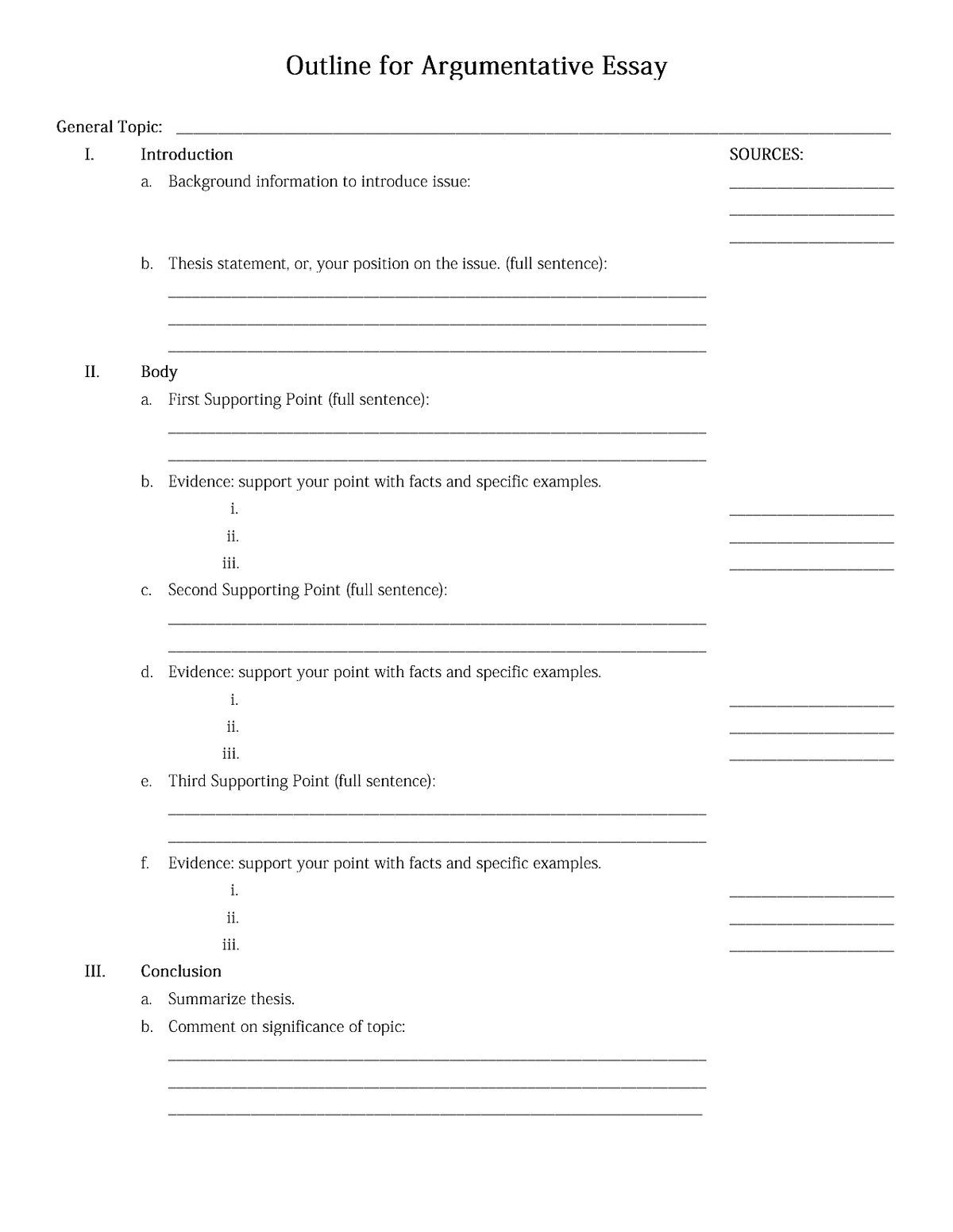 Essay Outlines Ideas Collection How To Make An Outline For