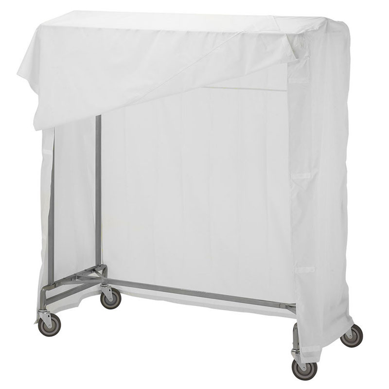 Portable Garment Rack Nylon Cover White UnoClean