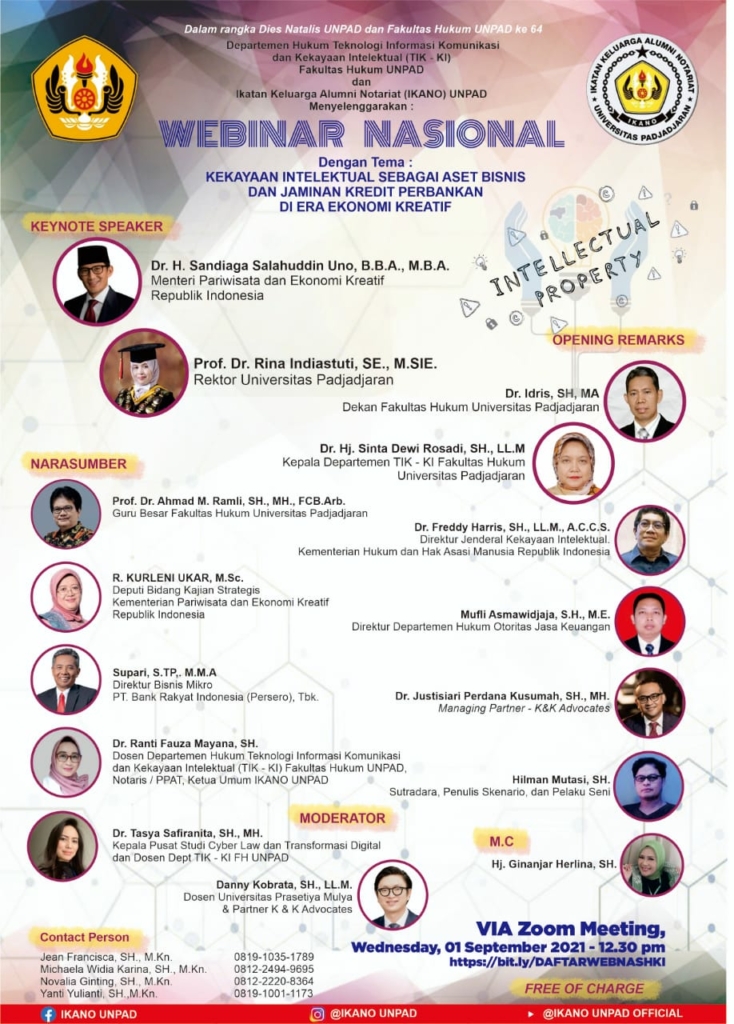 Webinar Nasional “Kekayaan Intelektual Sebagai Aset Bisnis
