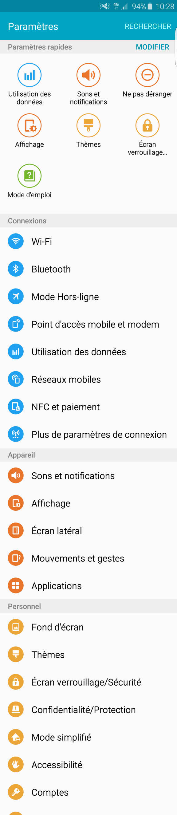 Comment activer la notification par flash pour les appels et SMS sur les Galaxy S6, Galaxy S6