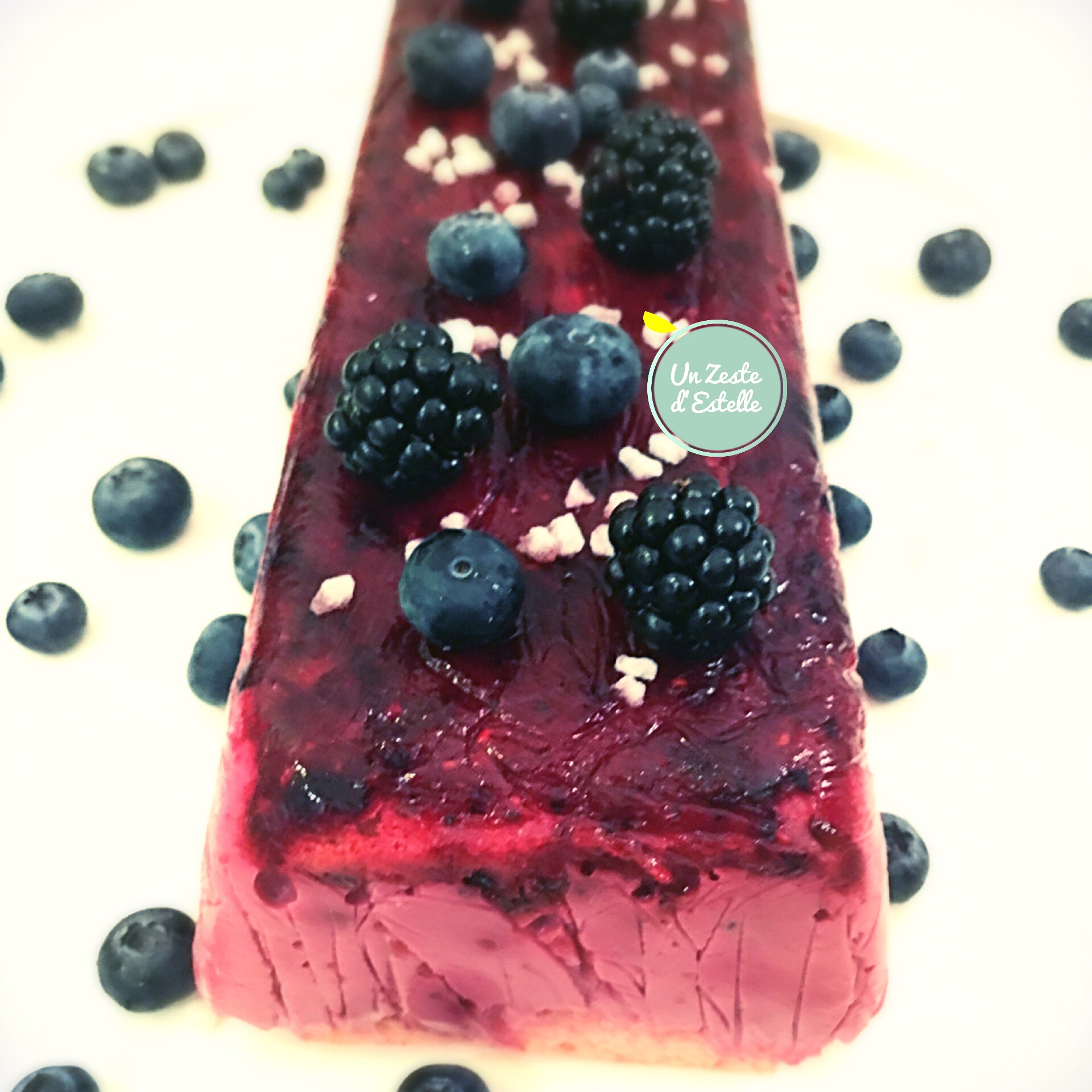 Bûche légère aux fruits rouges, comme une charlotte Un