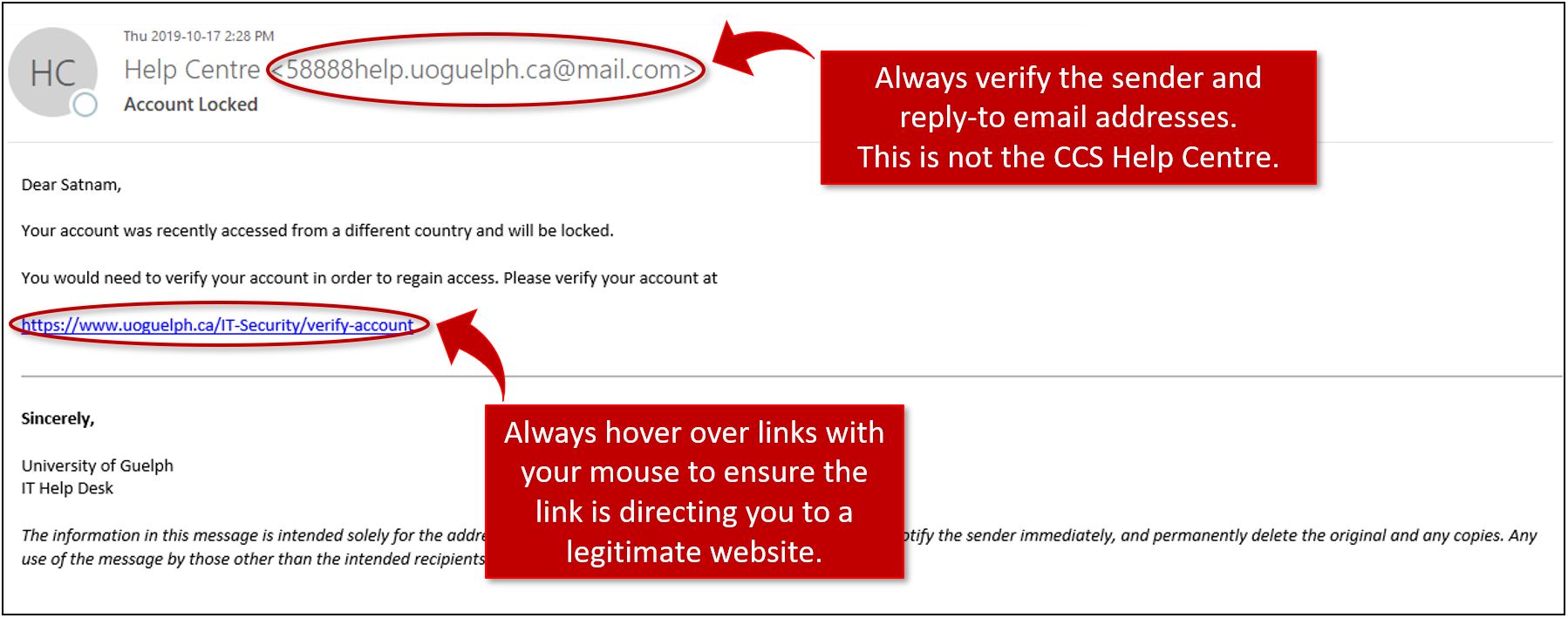 You Have Just Been Phished by CCS Information Security! Computing