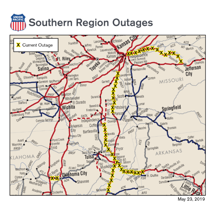 Union Pacific Subdivision Map UP General Announcements