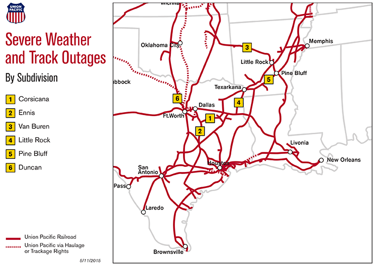Union Pacific Subdivision Map UP All Customer News