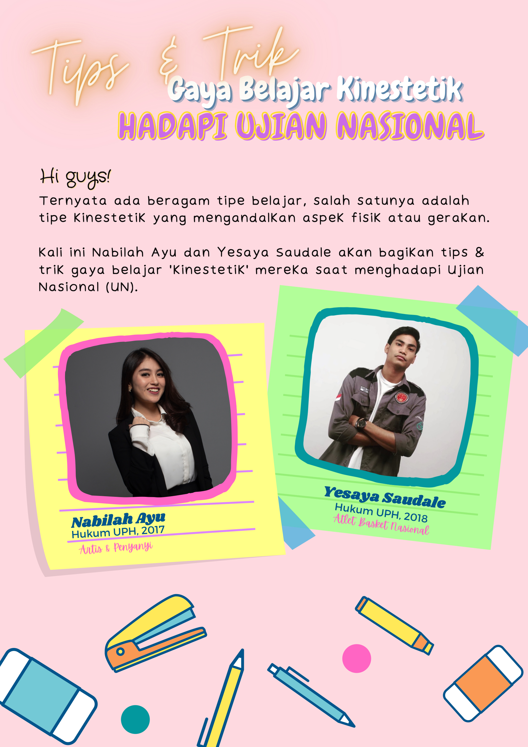 Tips & Trik Gaya Belajar Kinestetik Hadapi Ujian Nasional