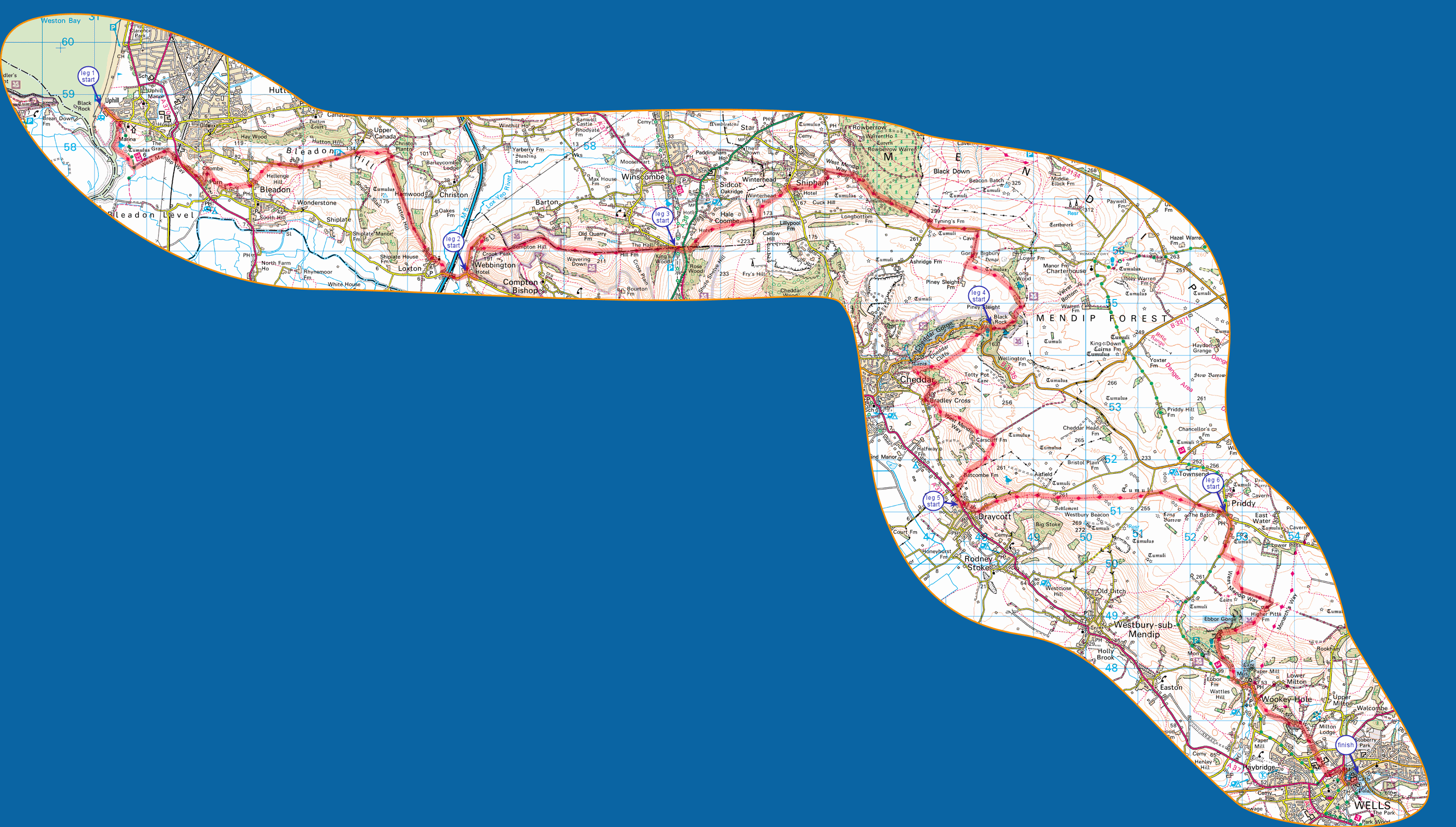 Uphill to Wells Route