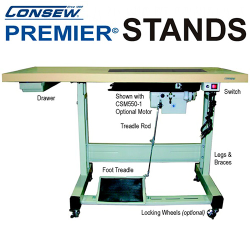 Consew Industrial Upholstery Sewing Machine Table