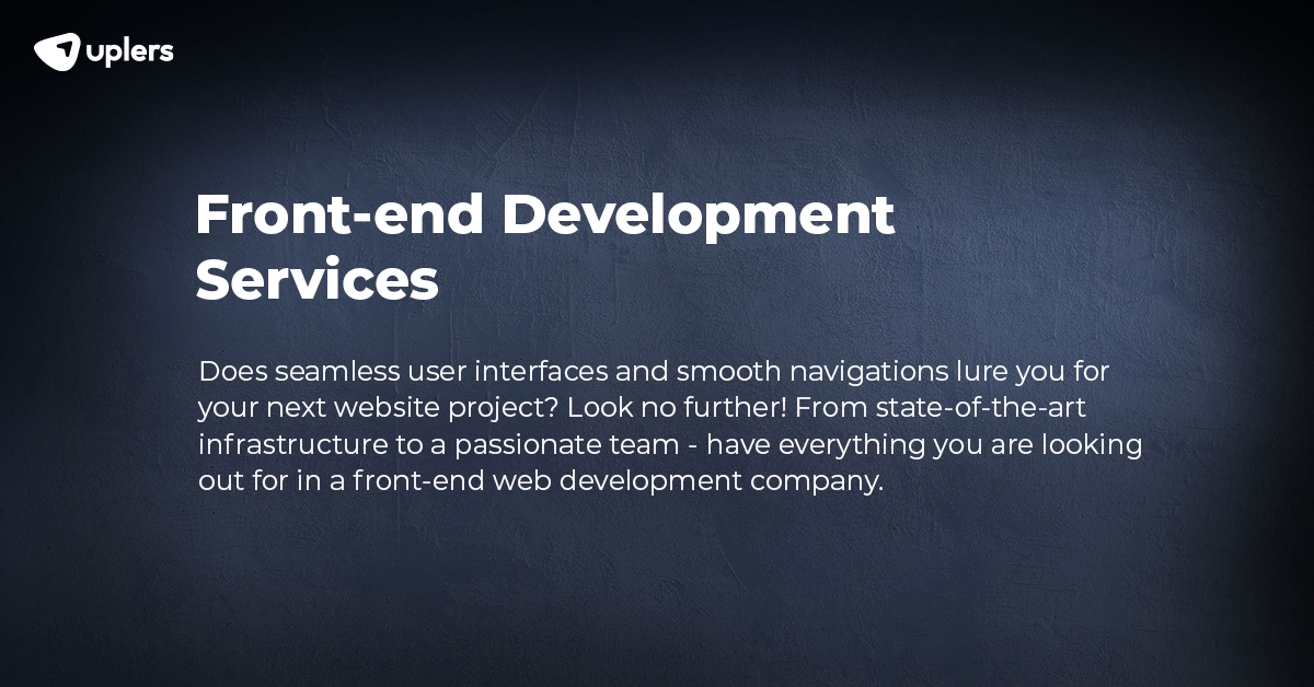 Front End Development Company Front End Development Services