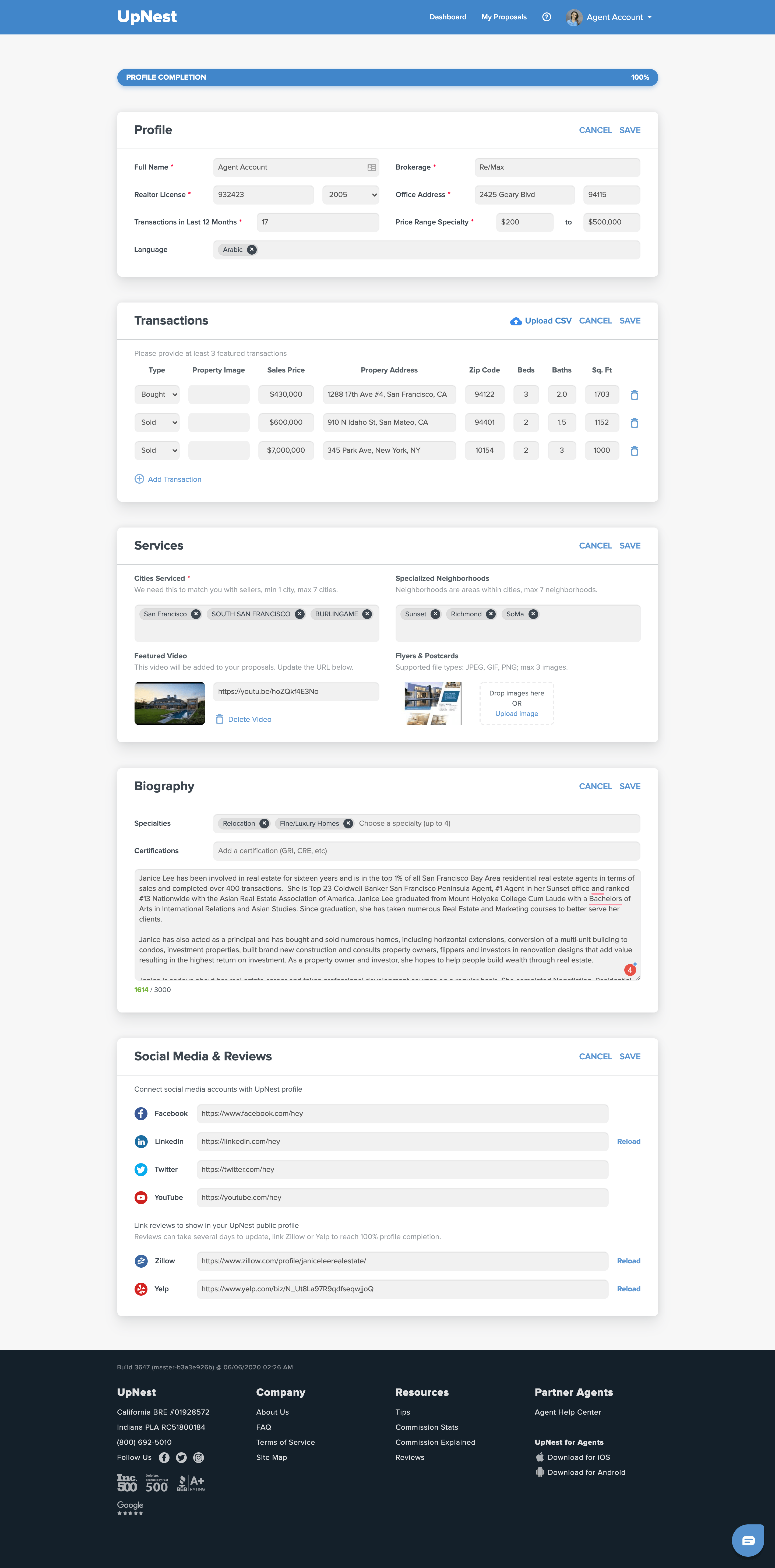 Managing Your Agent Profile UpNest Help Center