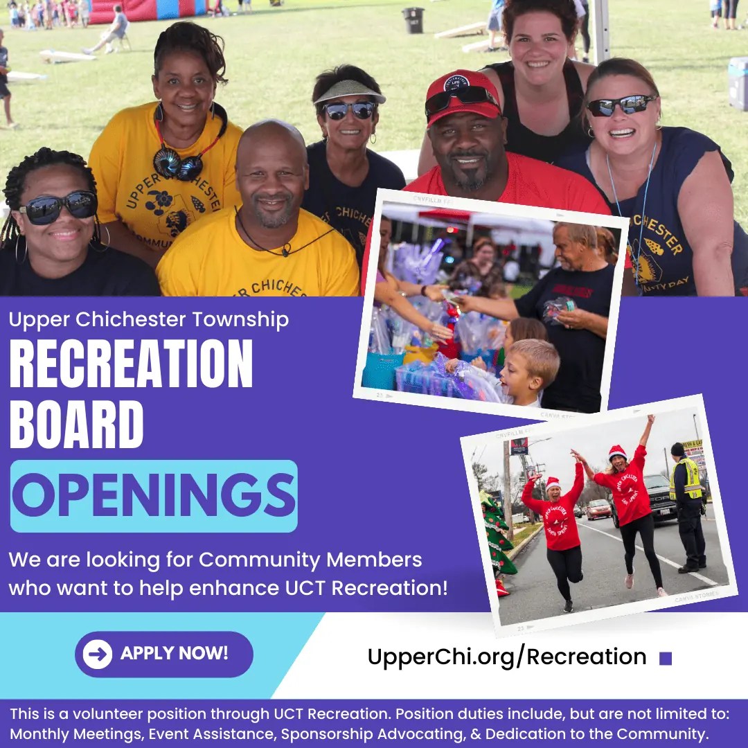 Recreation Board Opening! Upper Chichester Township